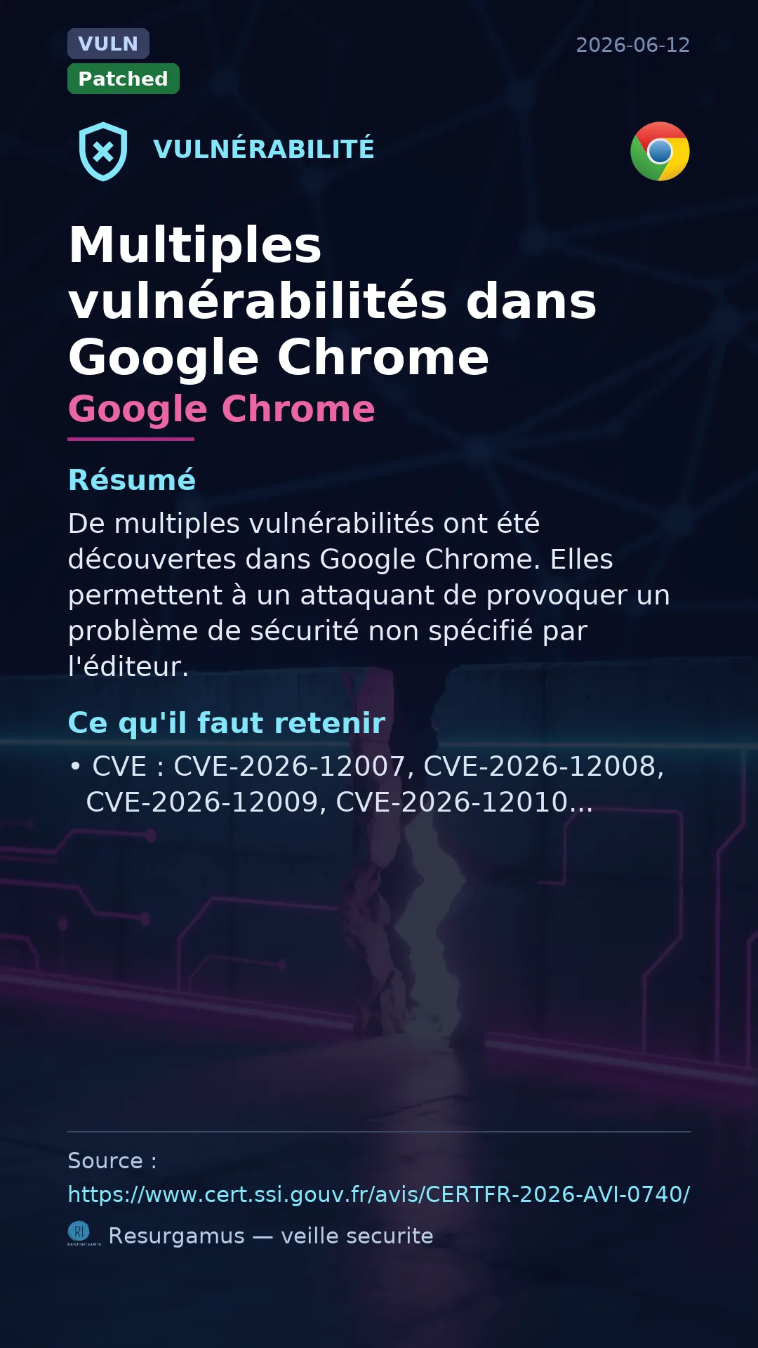 CVE-2026-12007 Google Chrome Vulnerability