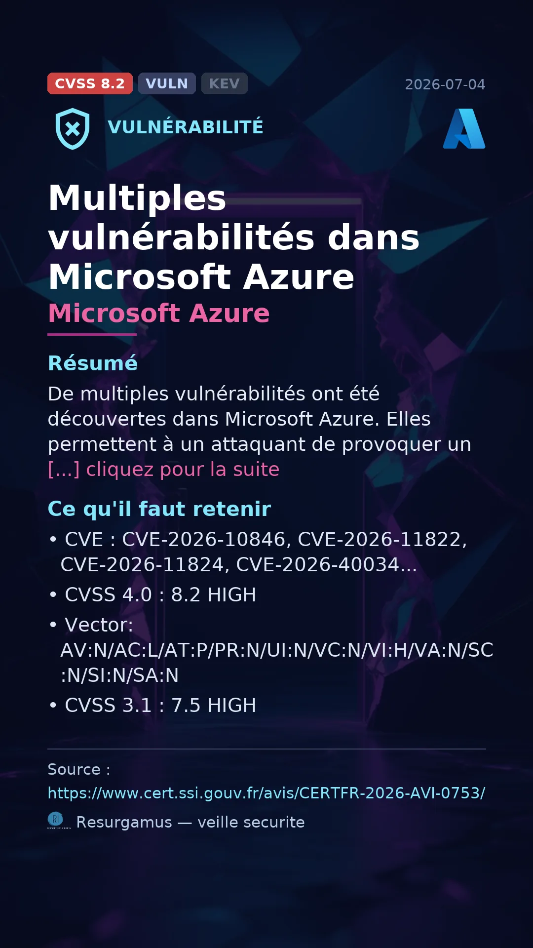 CVE-2026-10846 Microsoft Azure Vulnerability