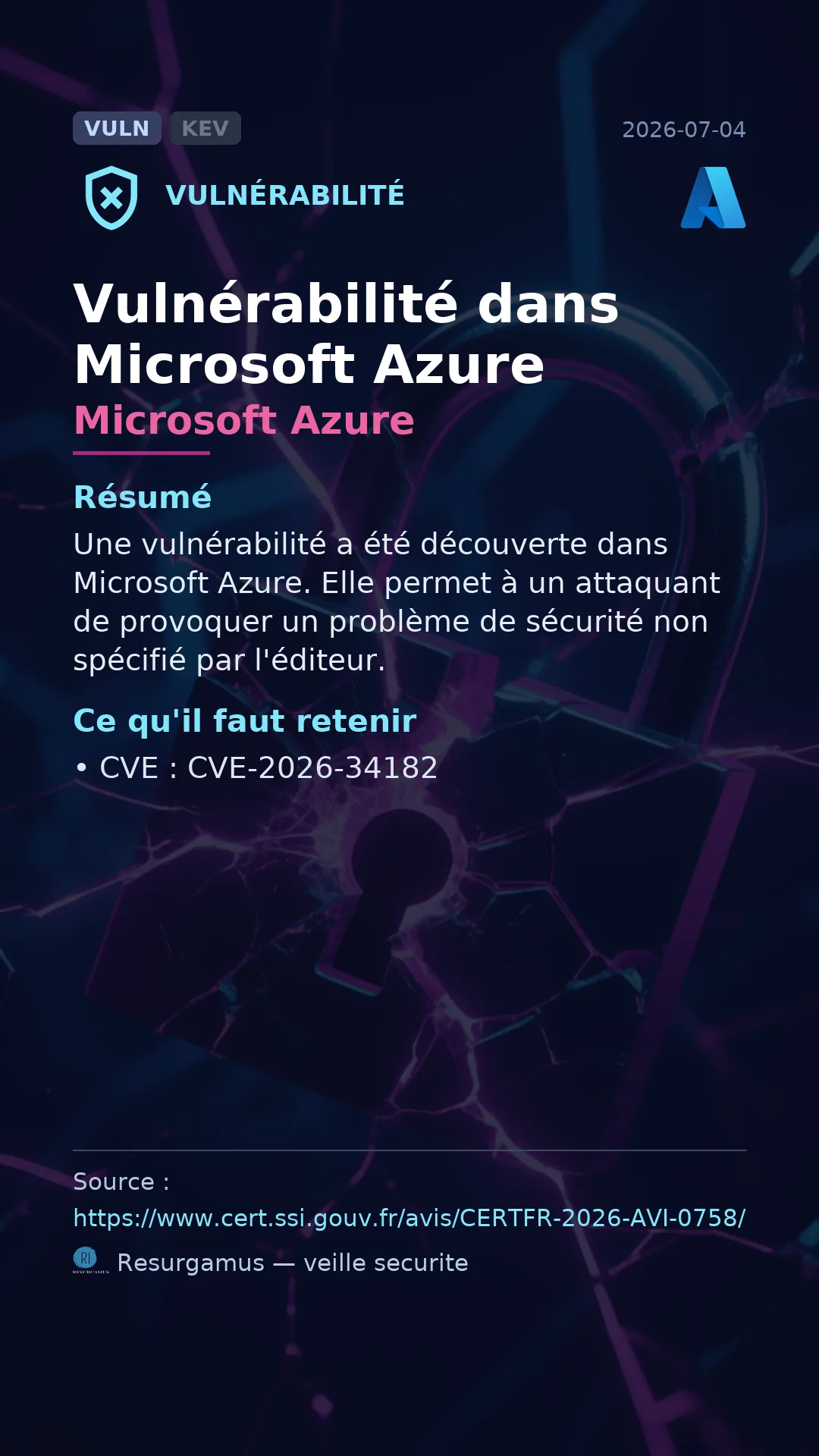 CVE-2026-34182 Microsoft Azure Vulnerability