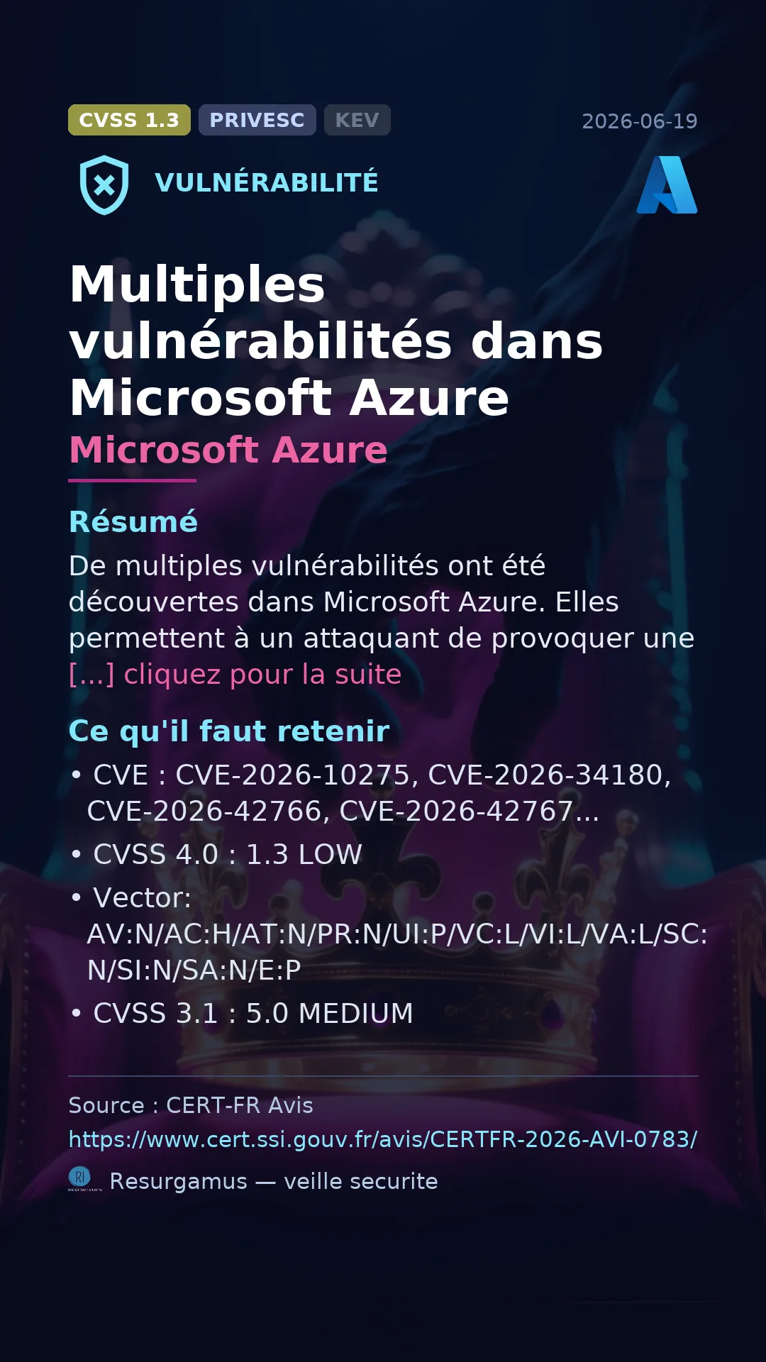 CVE-2026-10275 Microsoft Azure Vulnerability