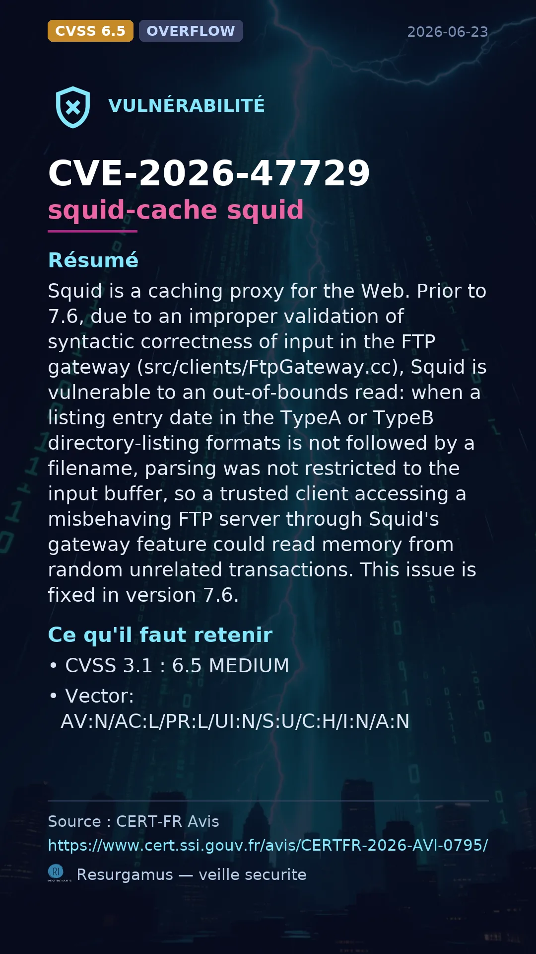 CVE-2026-47729 squid-cache squid Vulnerability