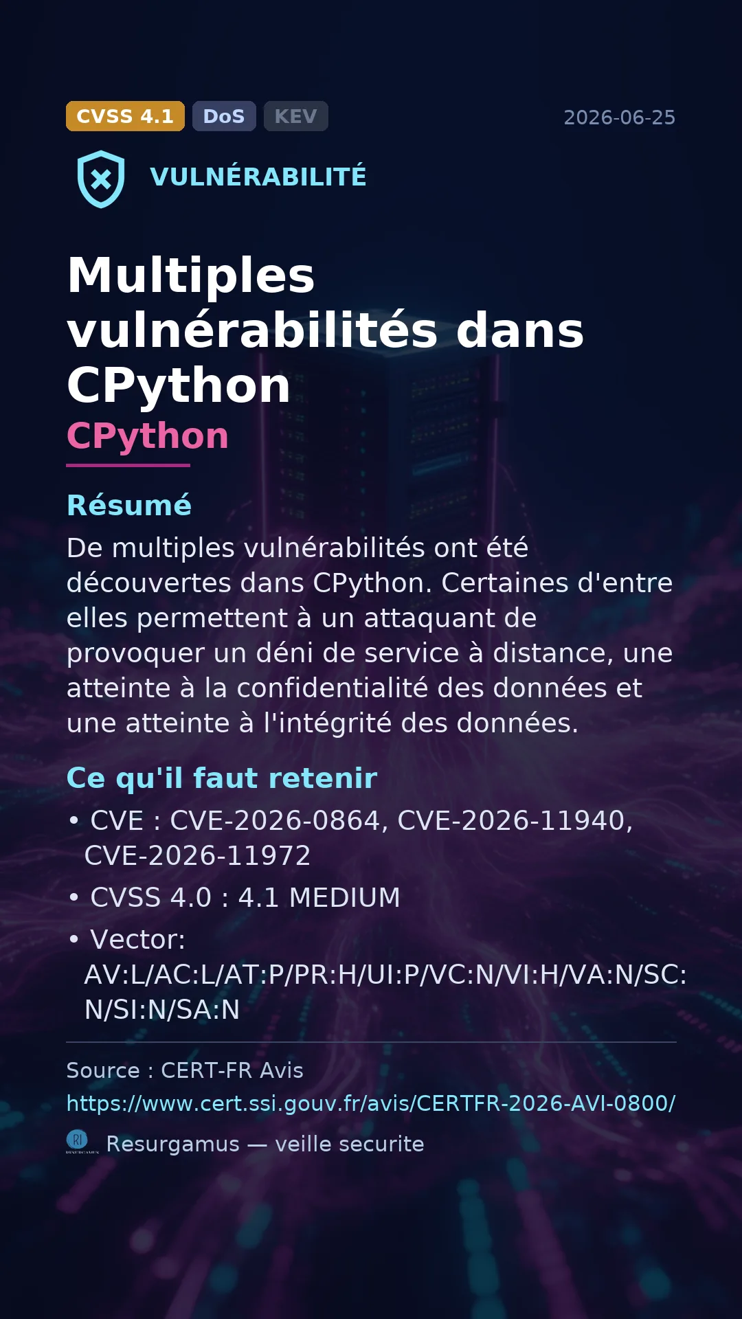 CVE-2026-0864 CPython Vulnerability