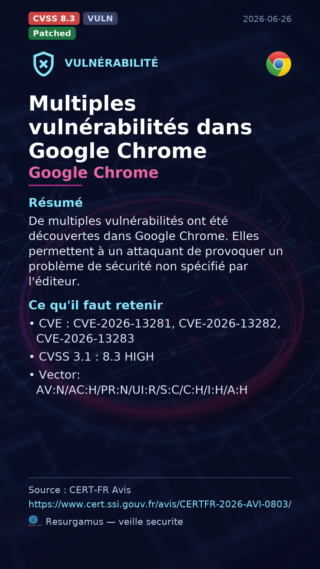CVE-2026-13281 Google Chrome Vulnerability