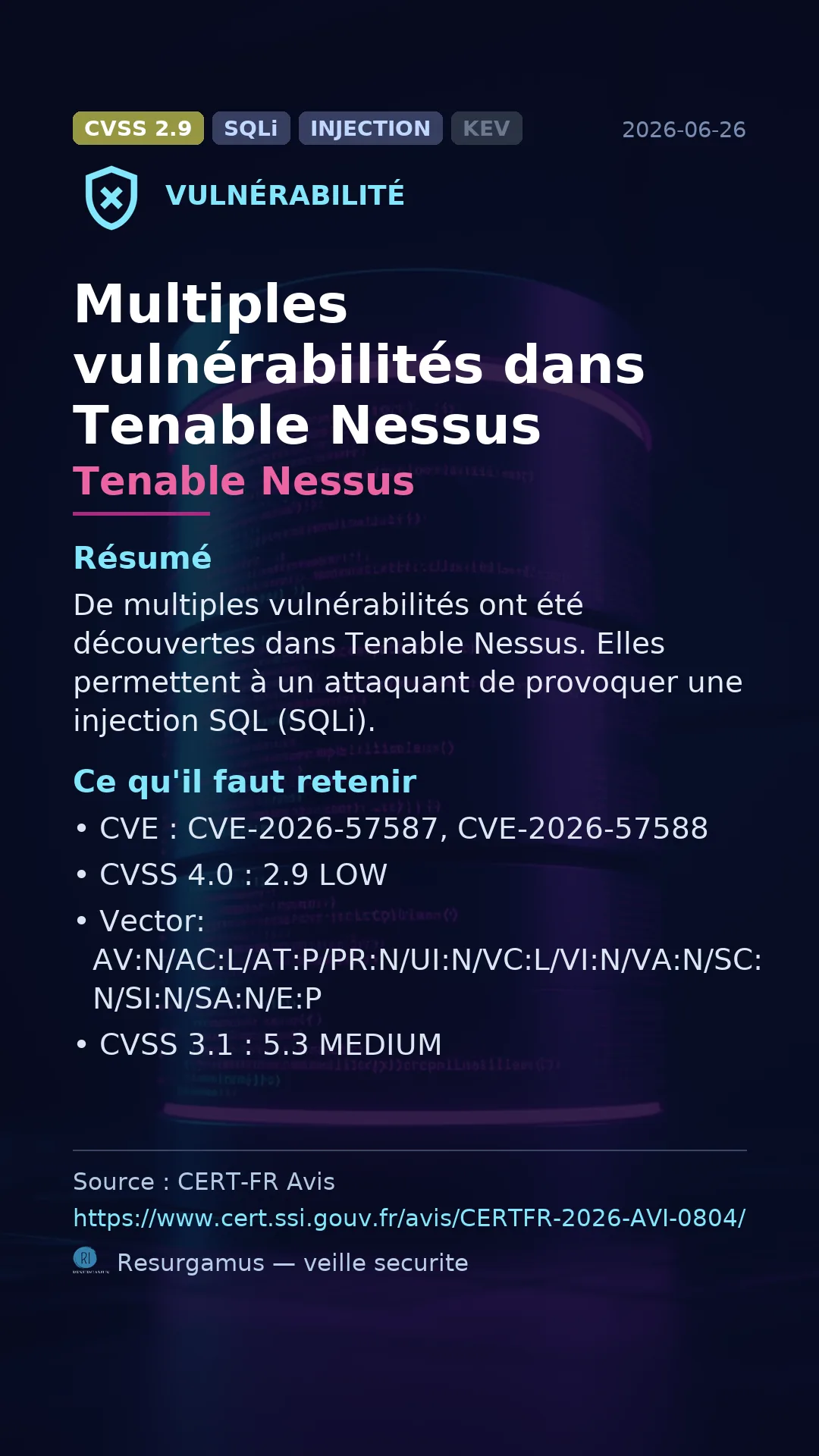 CVE-2026-57587 Tenable Nessus Vulnerability