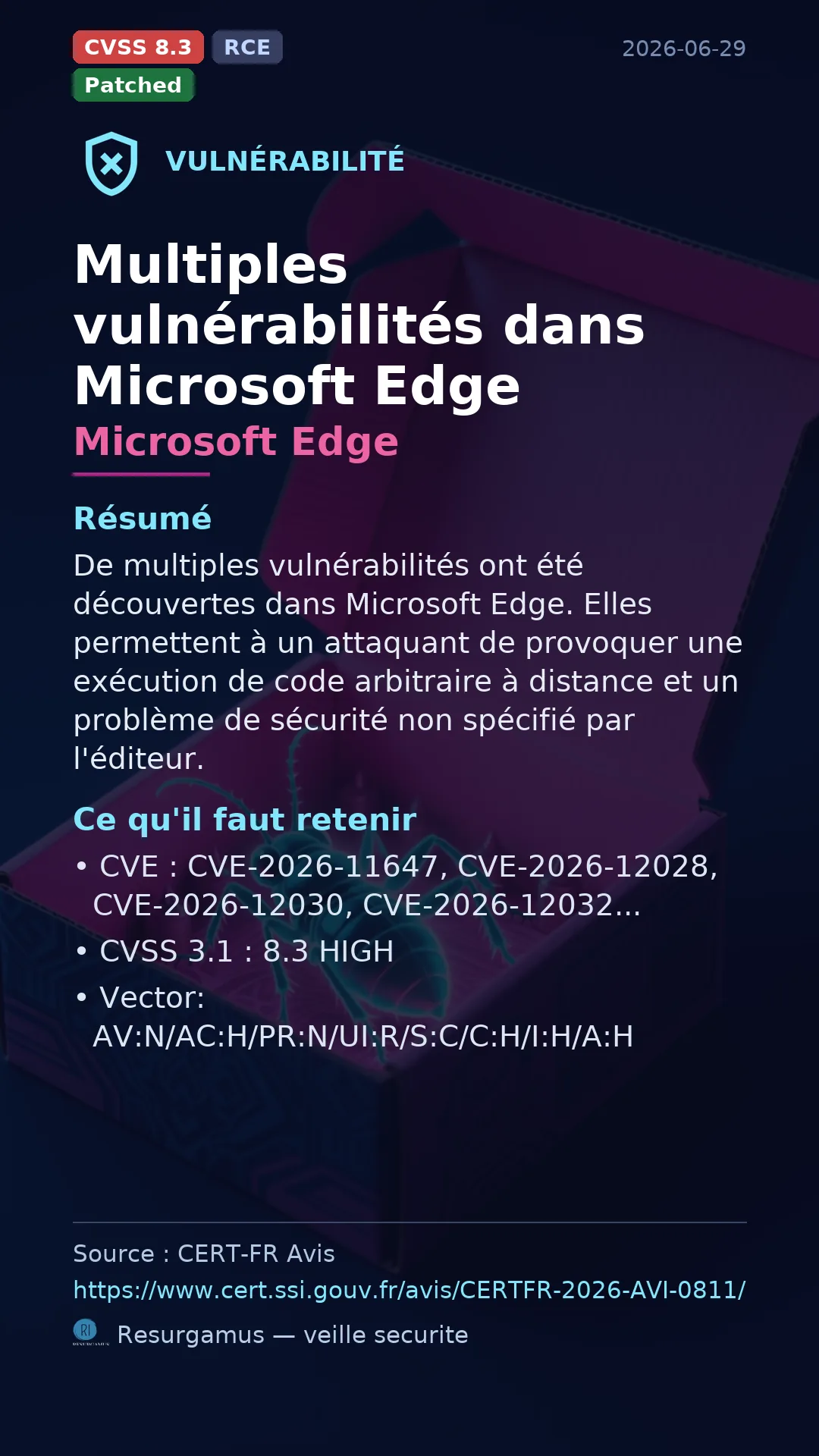 CVE-2026-11647 - Microsoft Edge vulnerability
