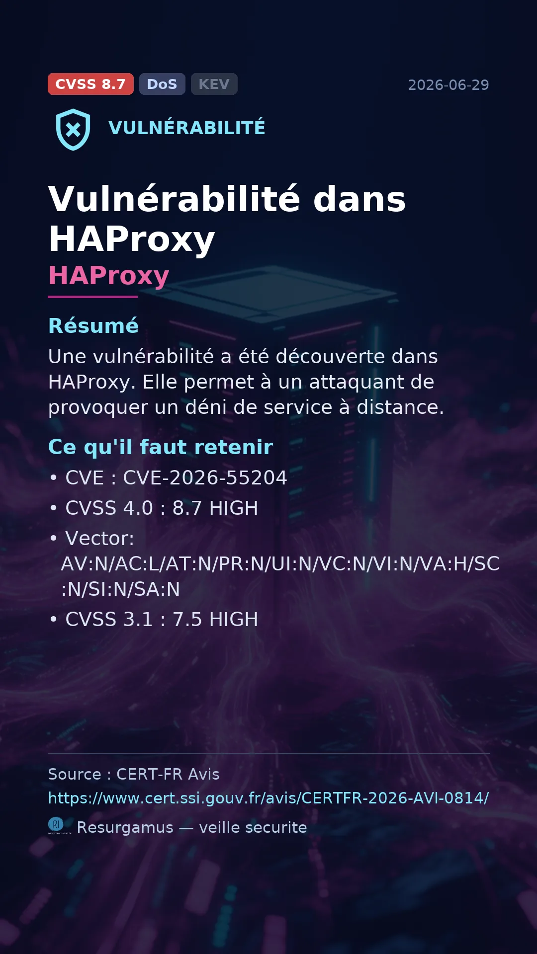 CVE-2026-55204 - HAProxy vulnerability