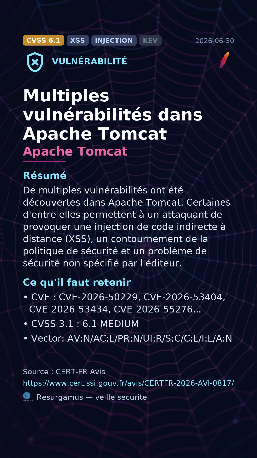 CVE-2026-50229 - Apache Tomcat vulnerability