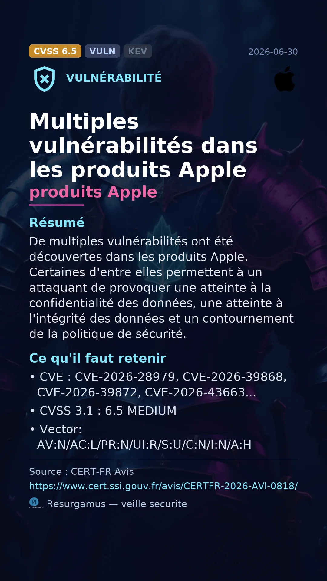 CVE-2026-28979 - produits Apple vulnerability
