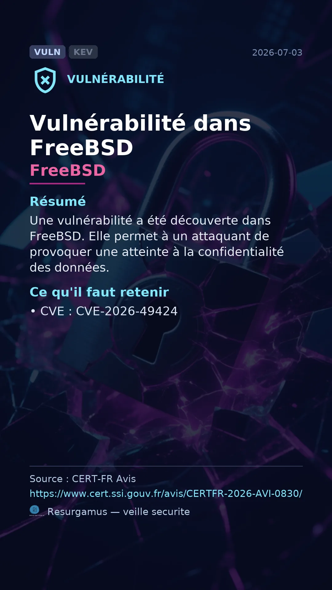 CVE-2026-49424 - FreeBSD vulnerability