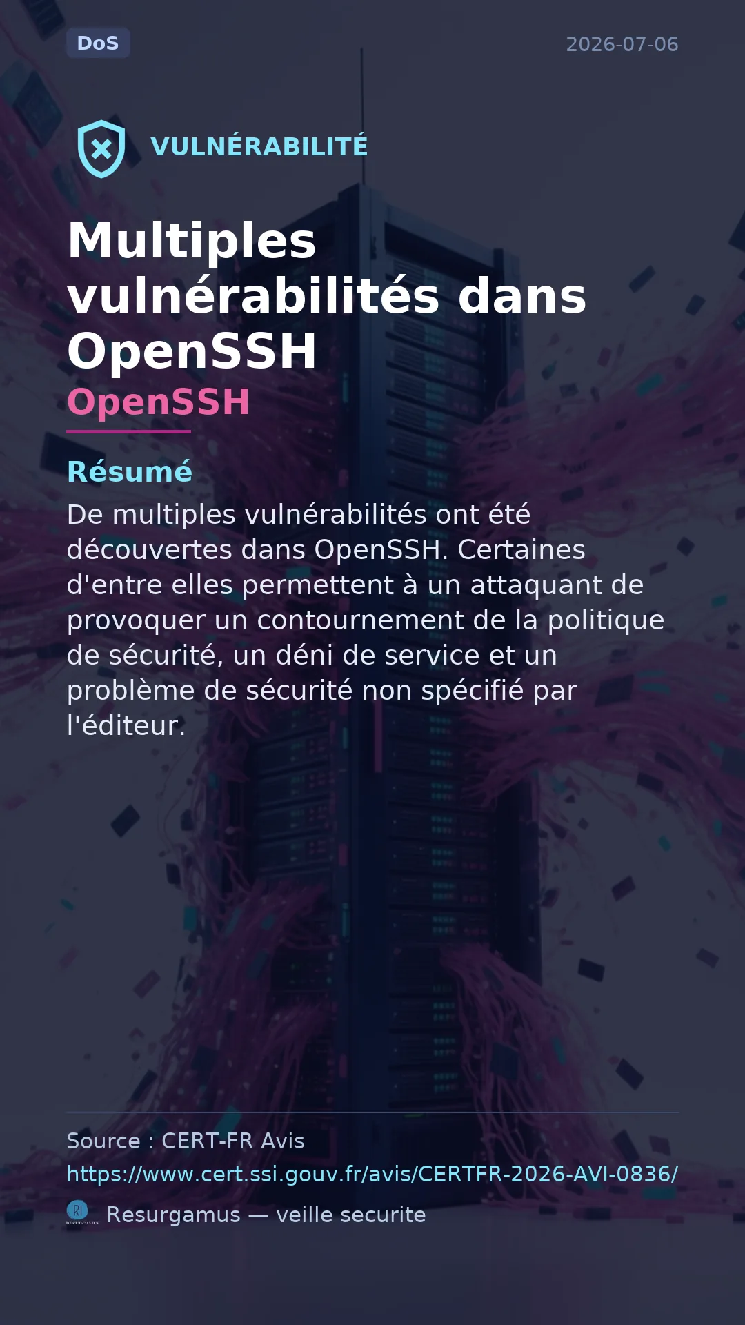 OpenSSH vulnerability