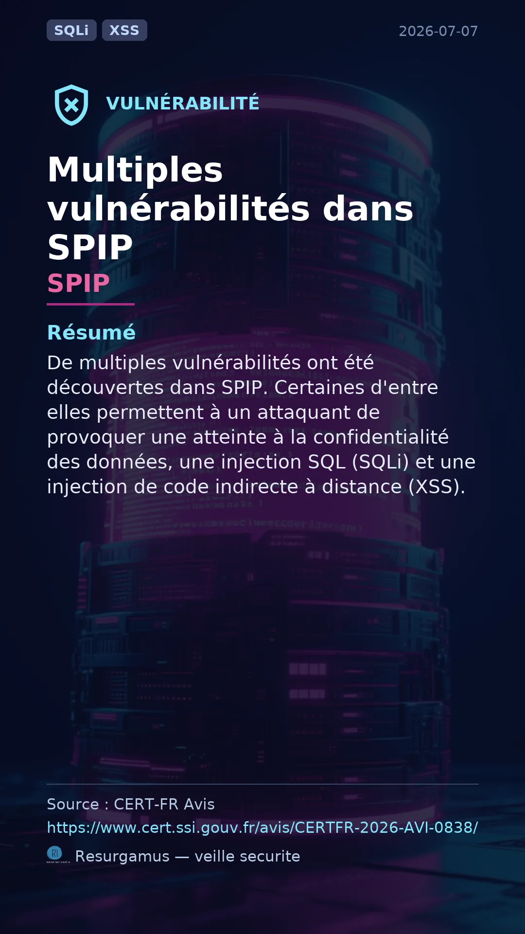 SPIP vulnerability