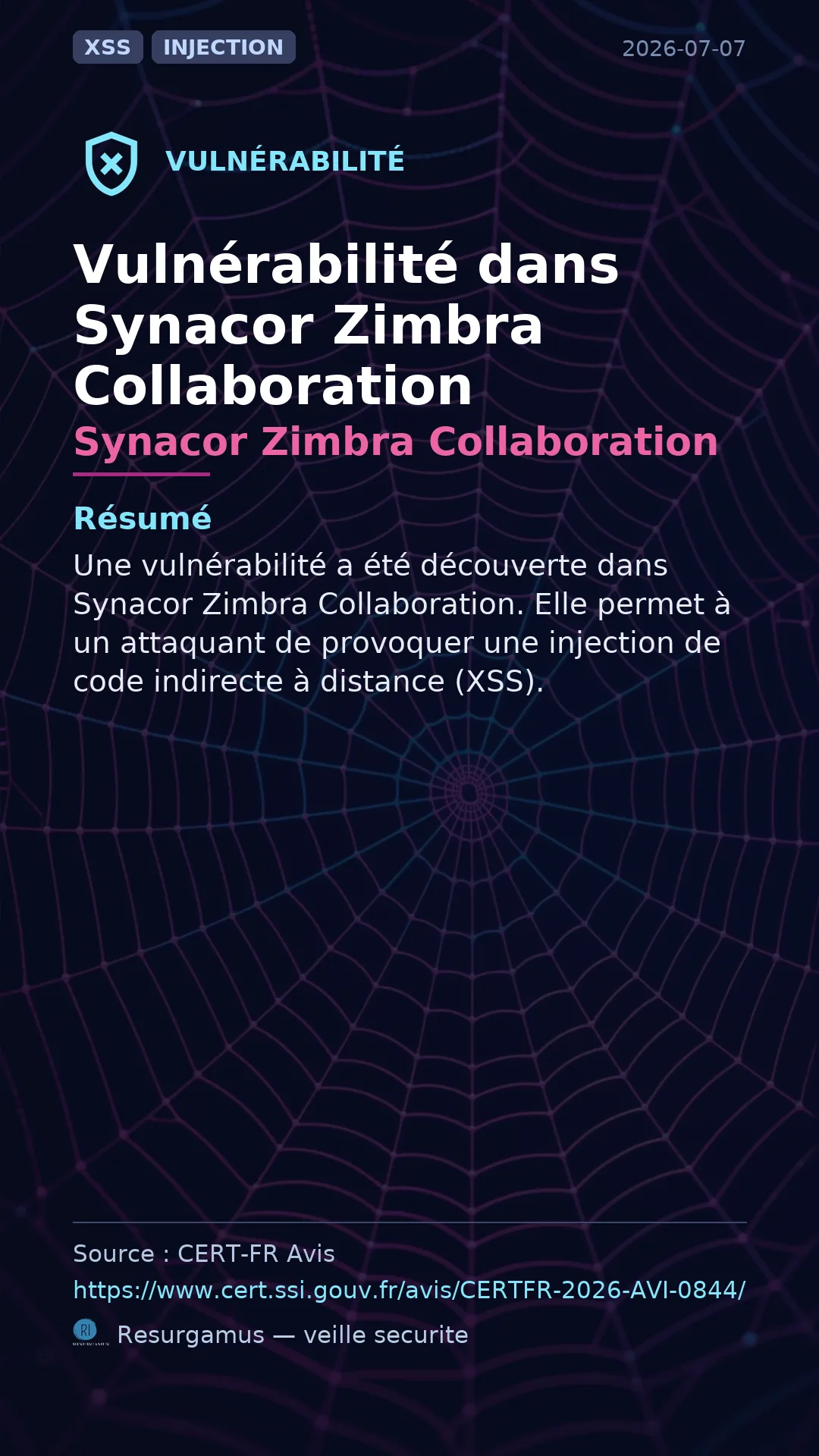 Synacor Zimbra Collaboration vulnerability