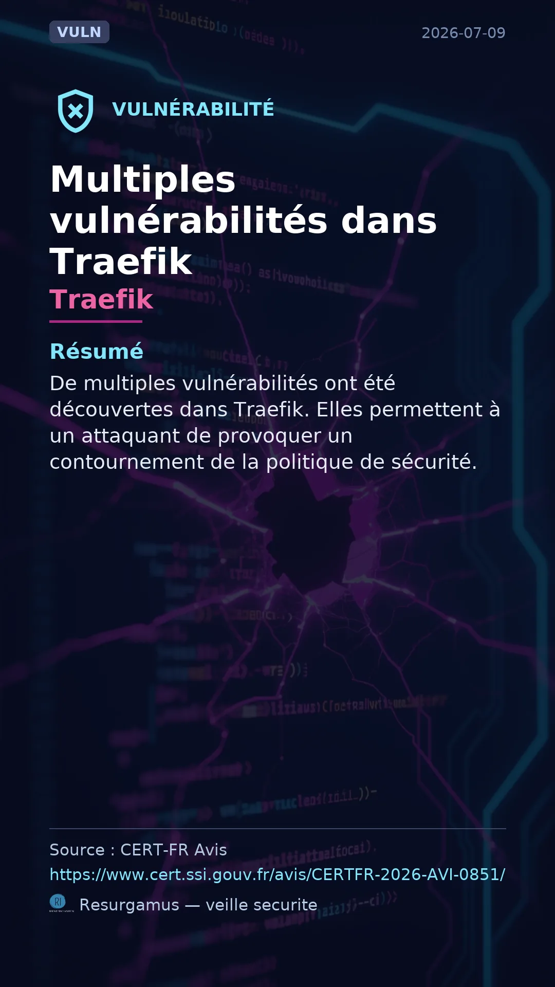Traefik vulnerability