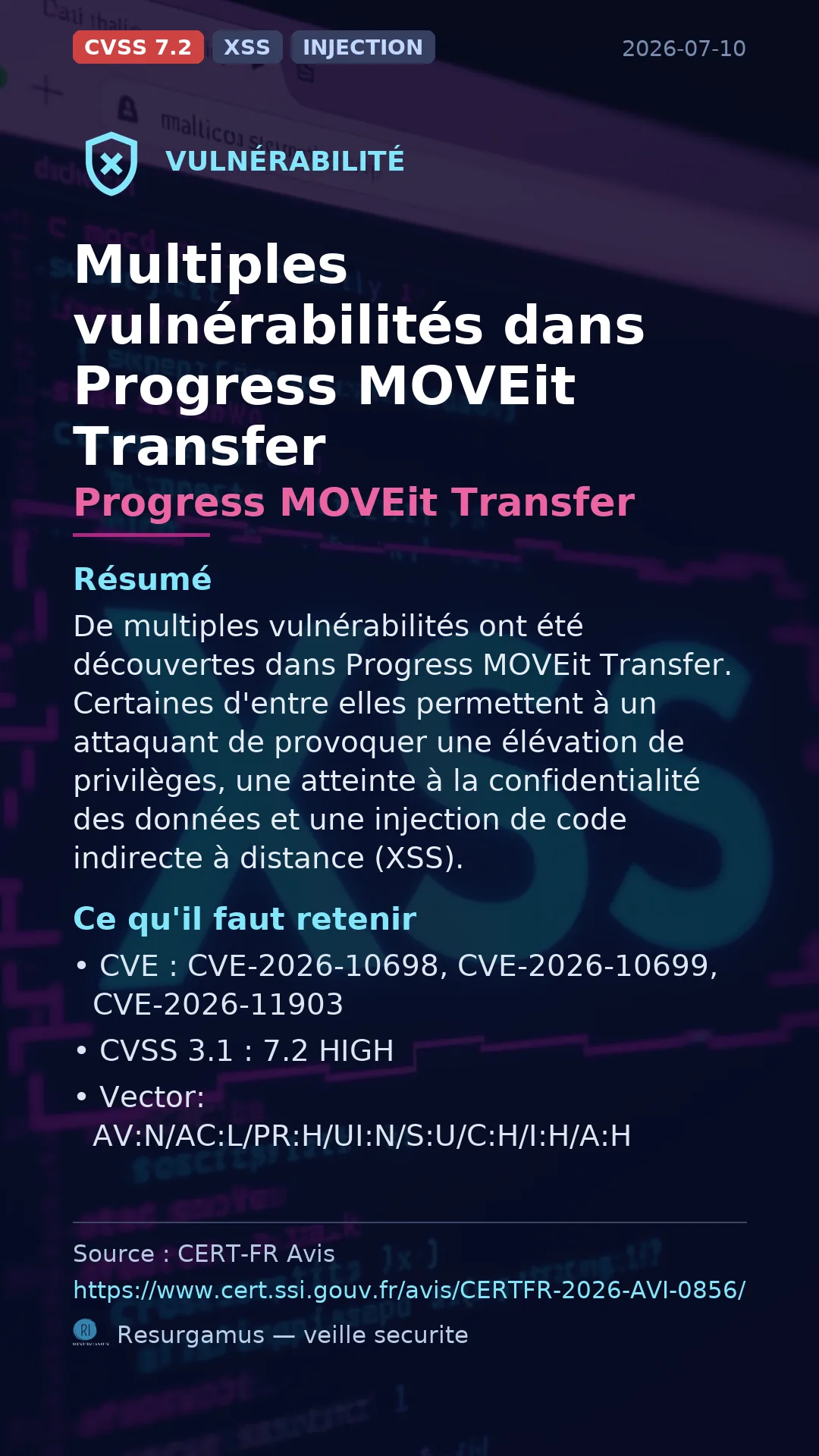 CVE-2026-10698 - Progress MOVEit Transfer vulnerability