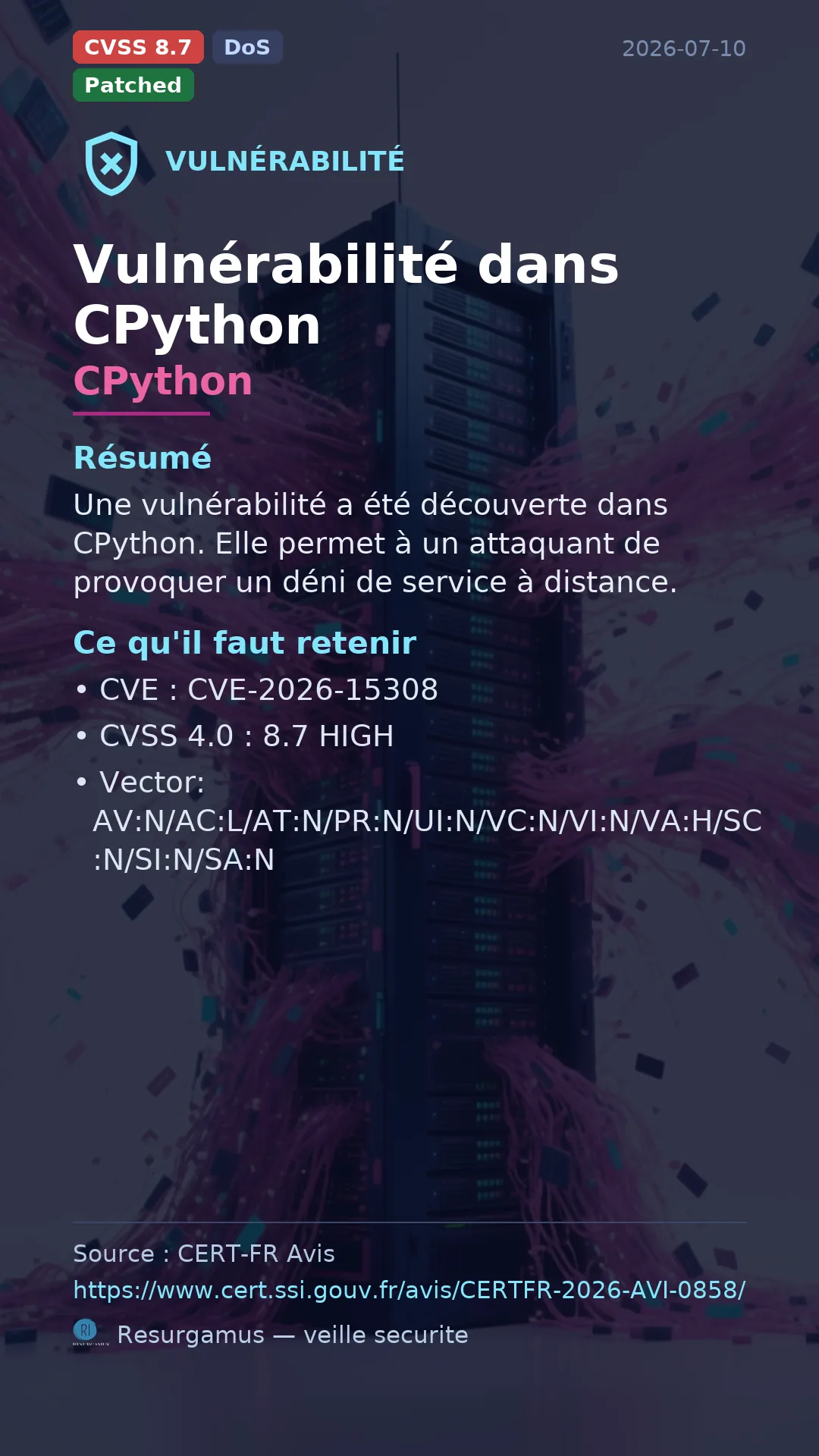 CVE-2026-15308 - CPython vulnerability