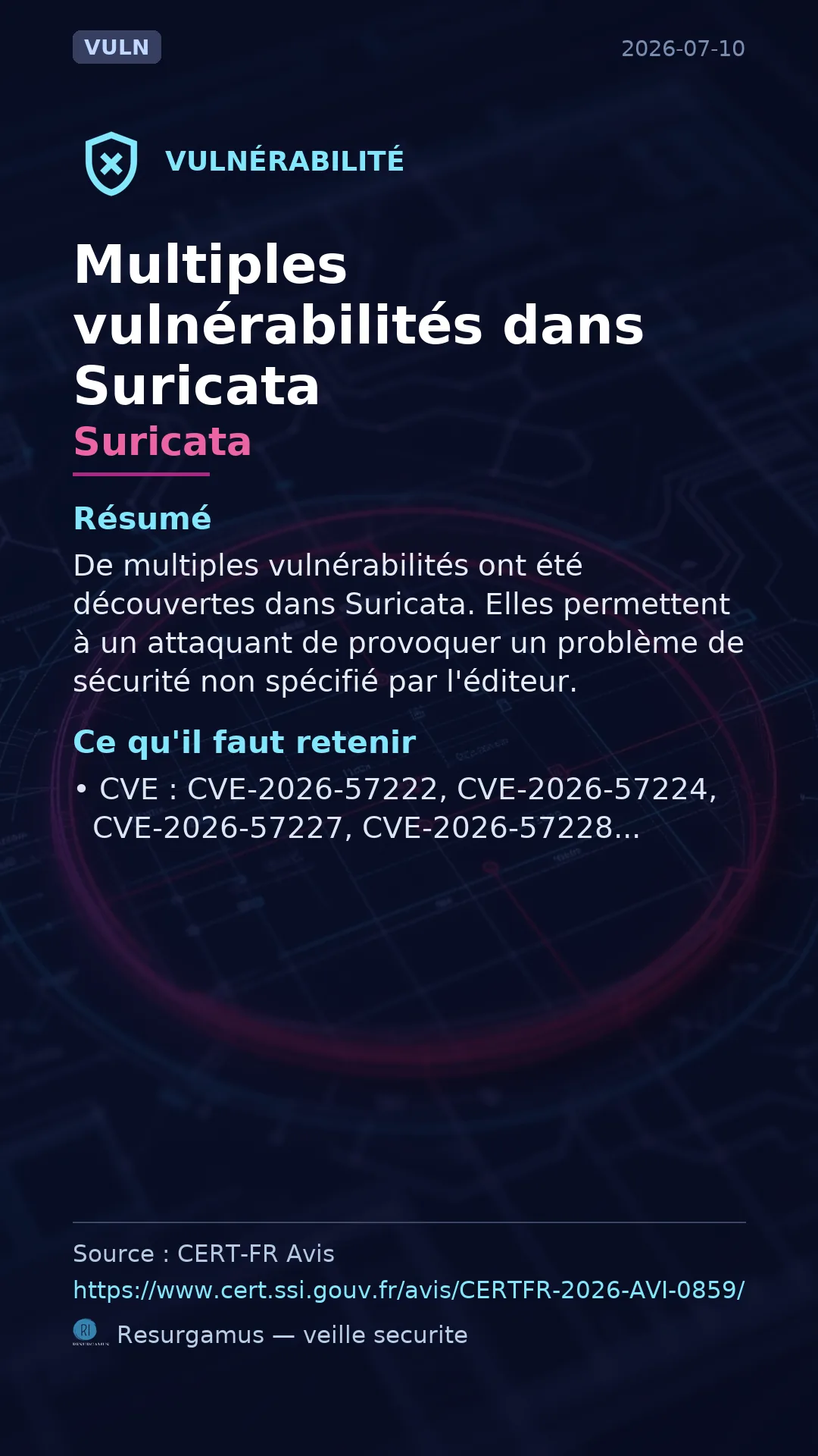 CVE-2026-57222 - Suricata vulnerability