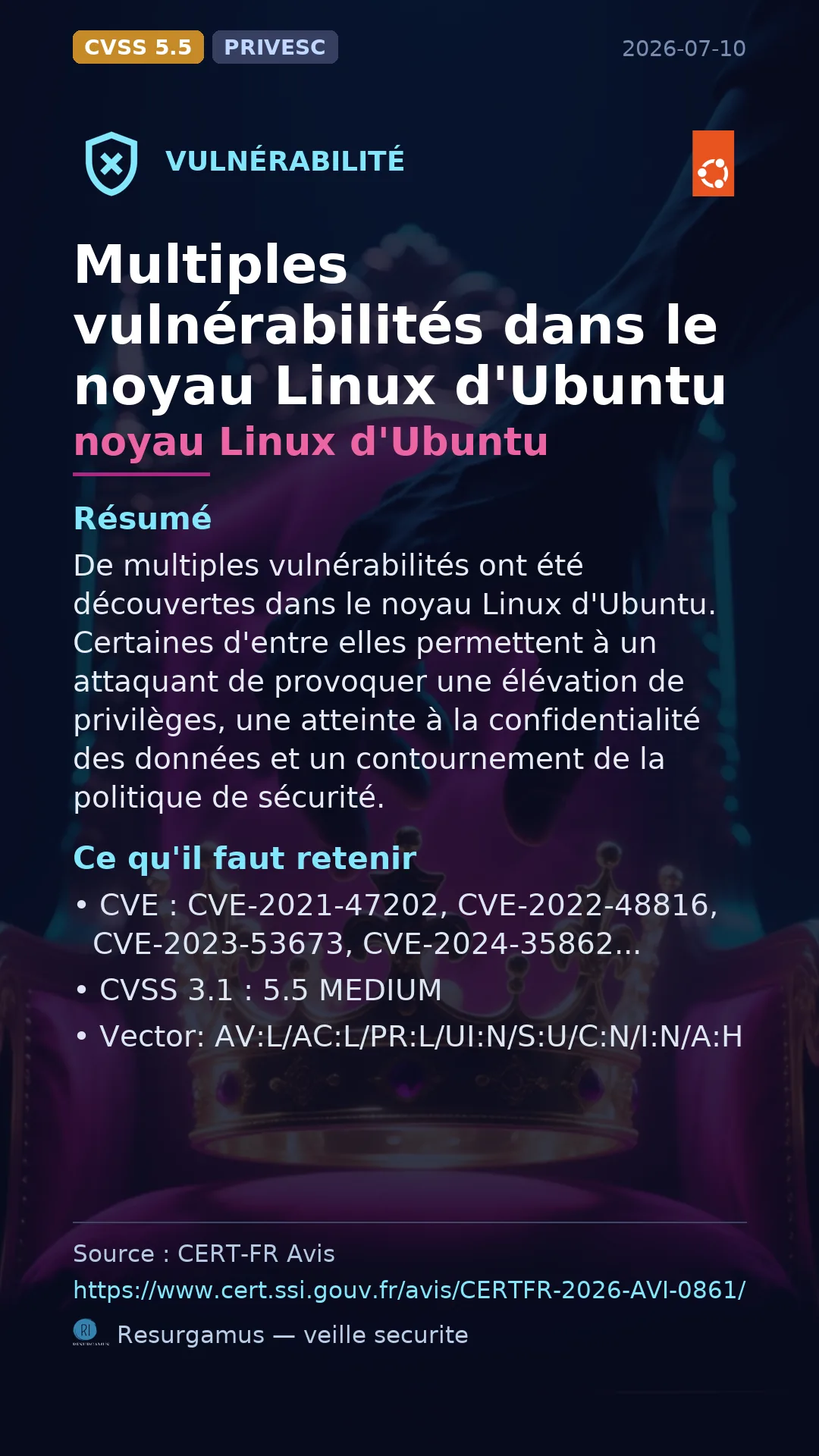CVE-2021-47202 - noyau Linux d'Ubuntu vulnerability