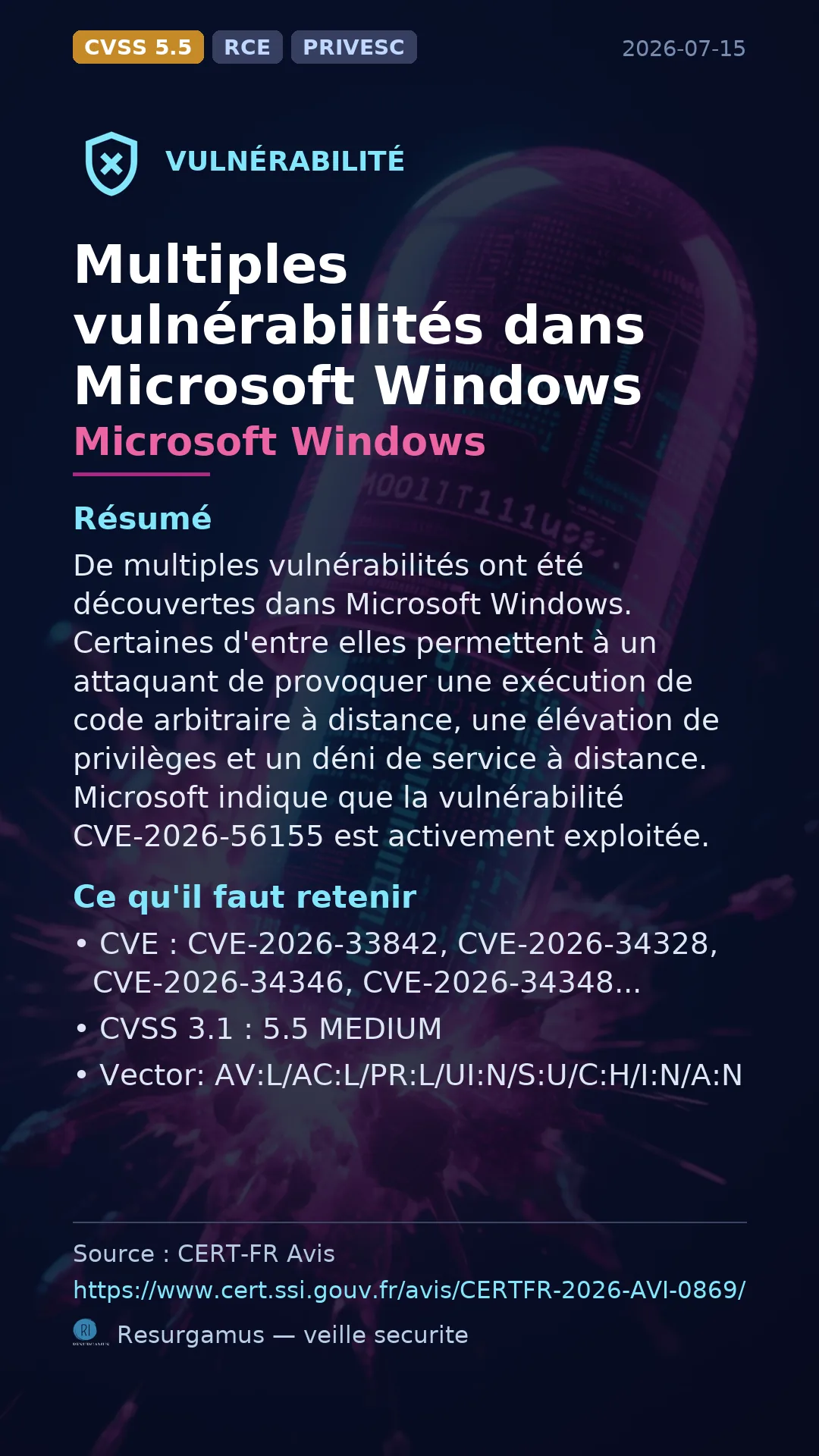 CVE-2026-33842 - Microsoft Windows vulnerability