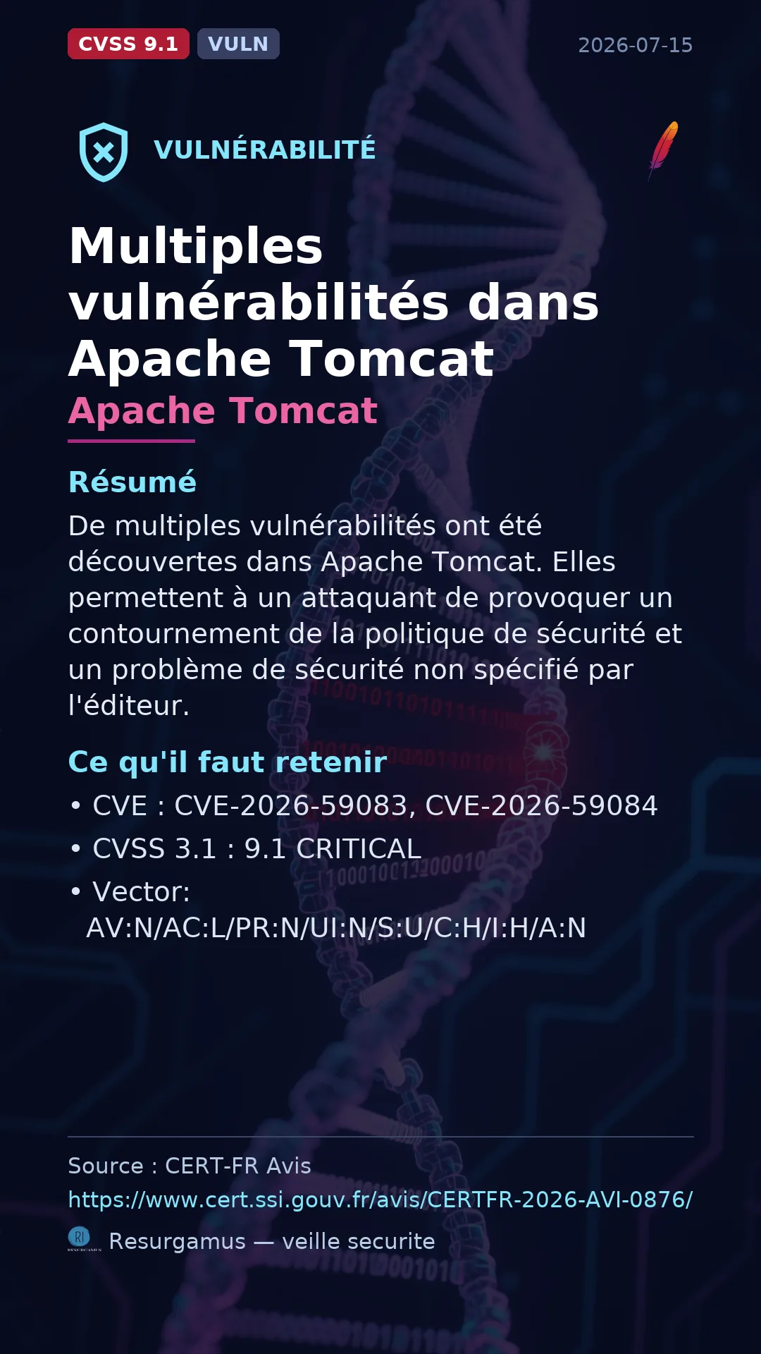 CVE-2026-59083 - Apache Tomcat vulnerability