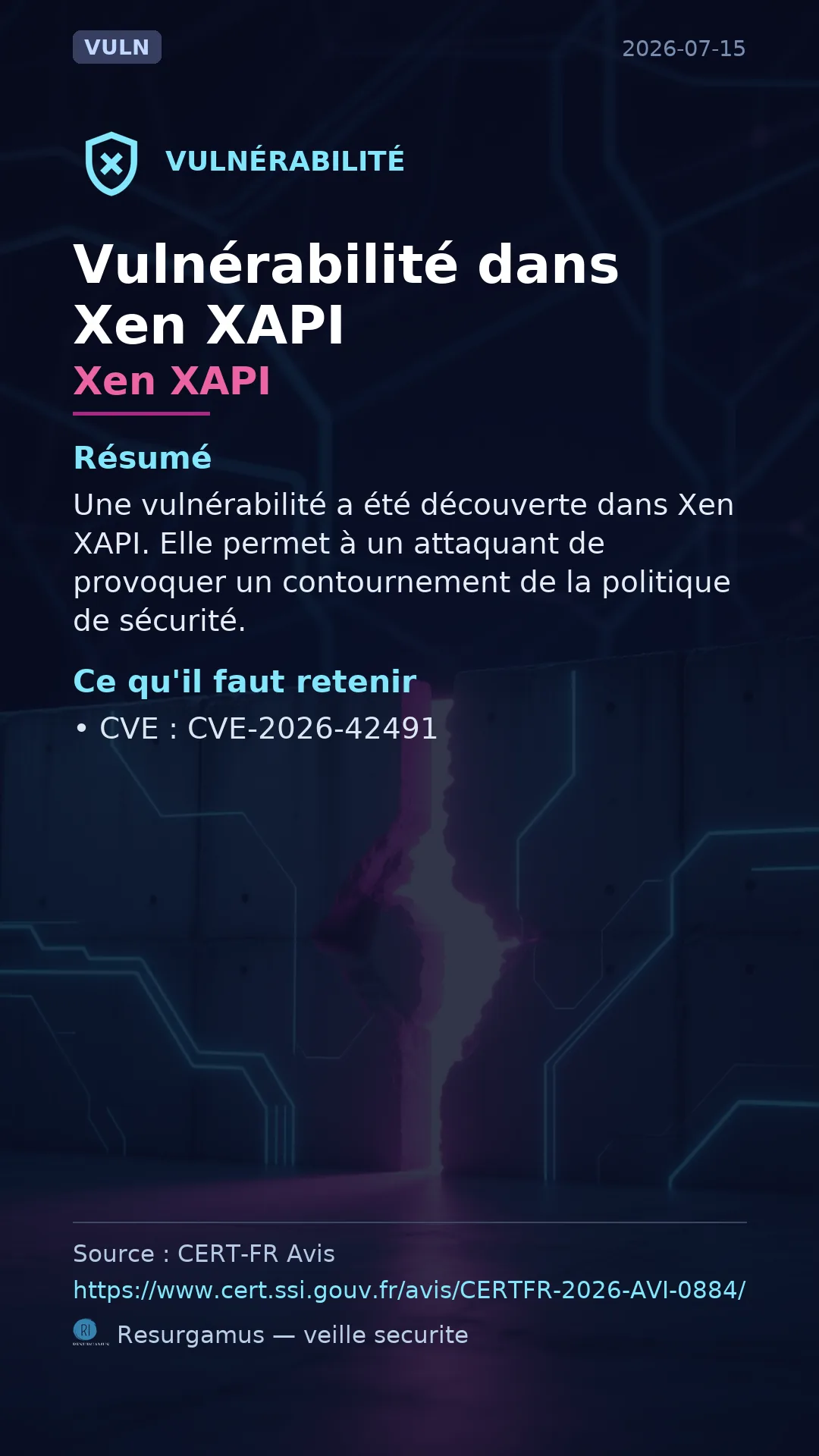 CVE-2026-42491 - Xen XAPI vulnerability