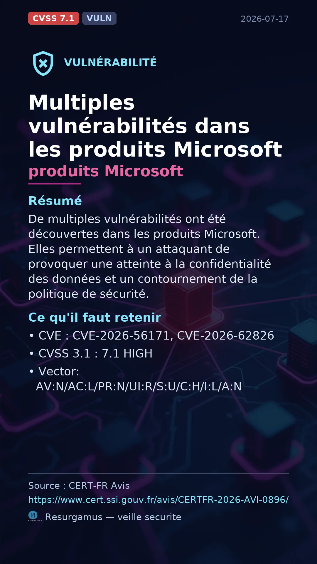 CVE-2026-56171 - produits Microsoft vulnerability