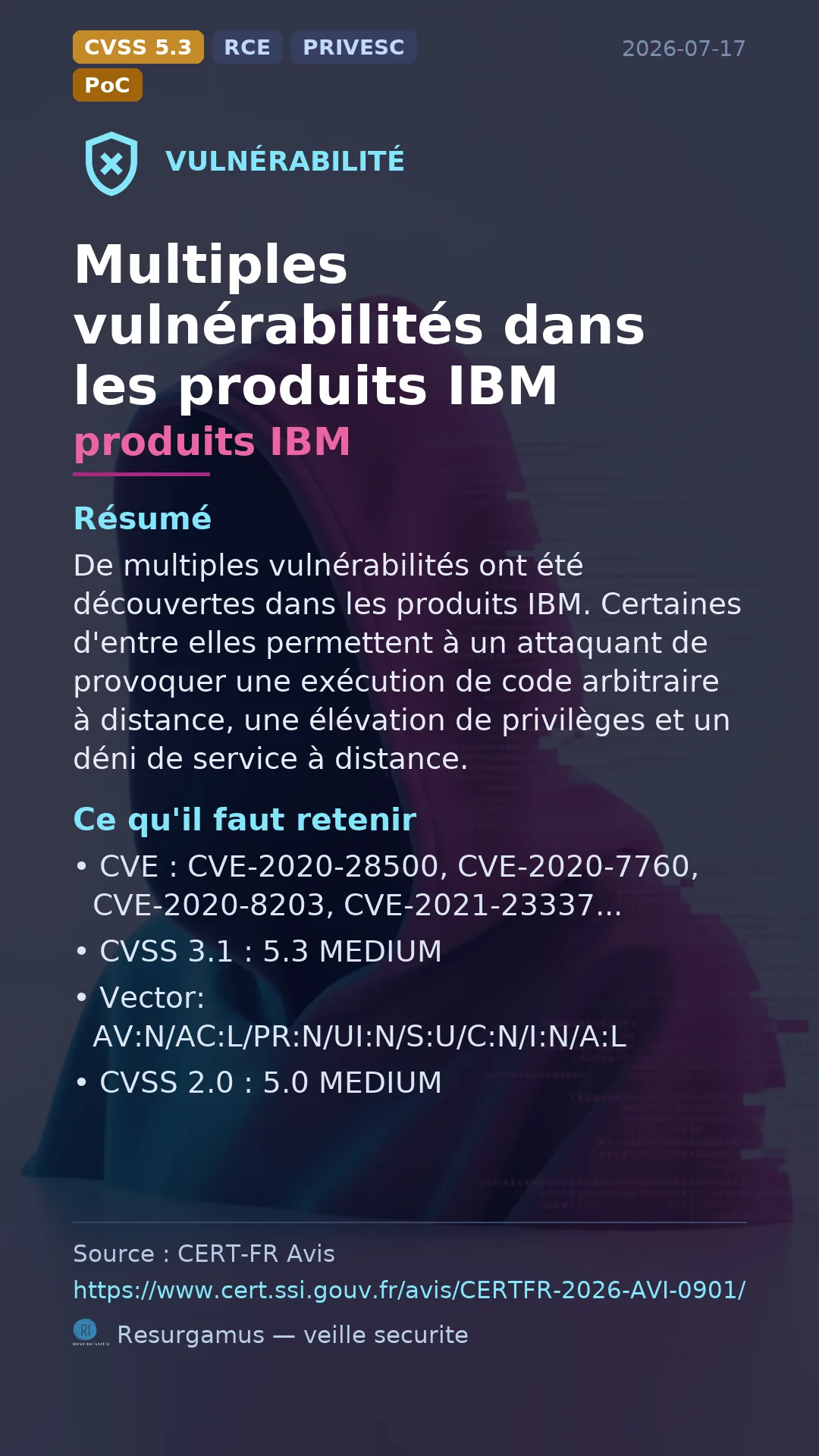 CVE-2020-28500 - produits IBM vulnerability