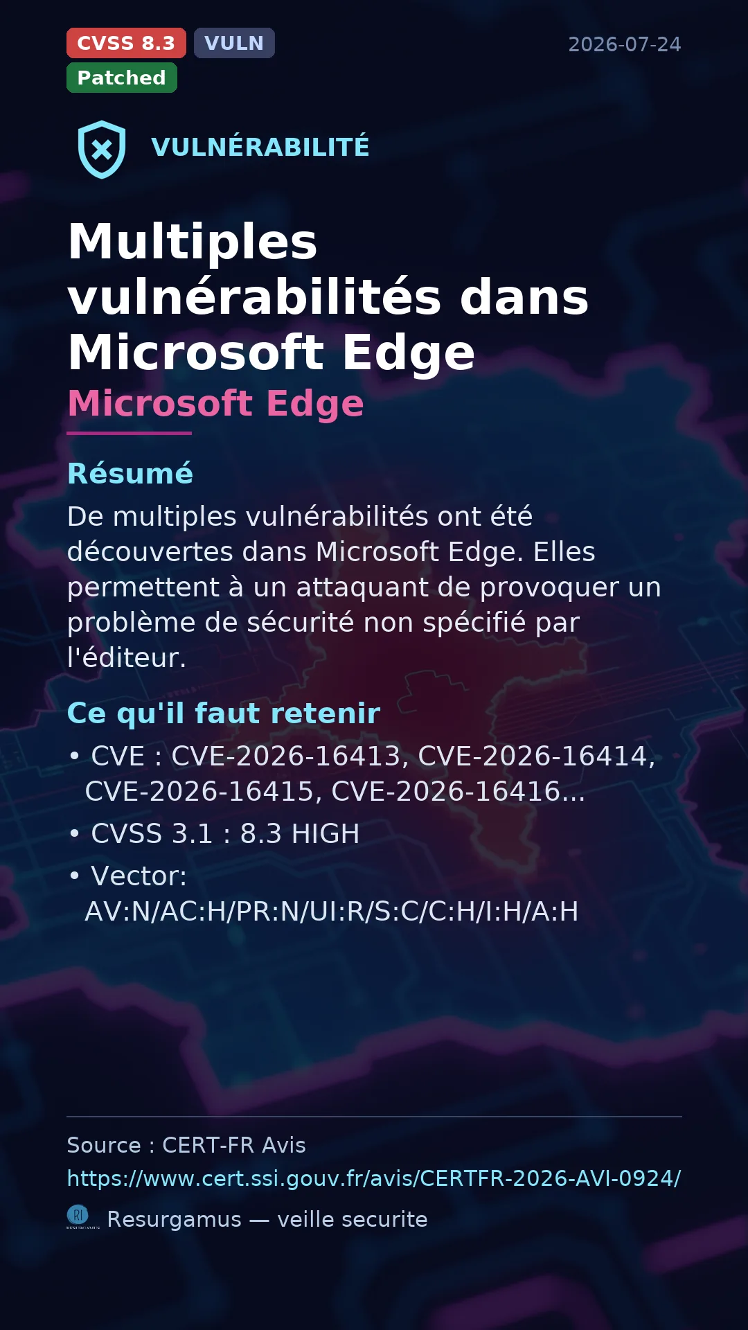 CVE-2026-16413 - Microsoft Edge vulnerability